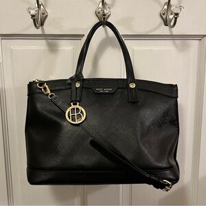 Henri Bendel West 57th Satchel Black Saffiano